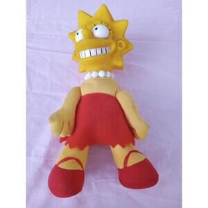 Vintage Lisa Simpson Plush Burger King The Simpsons Cartoon 1990 Doll 8" T4#407